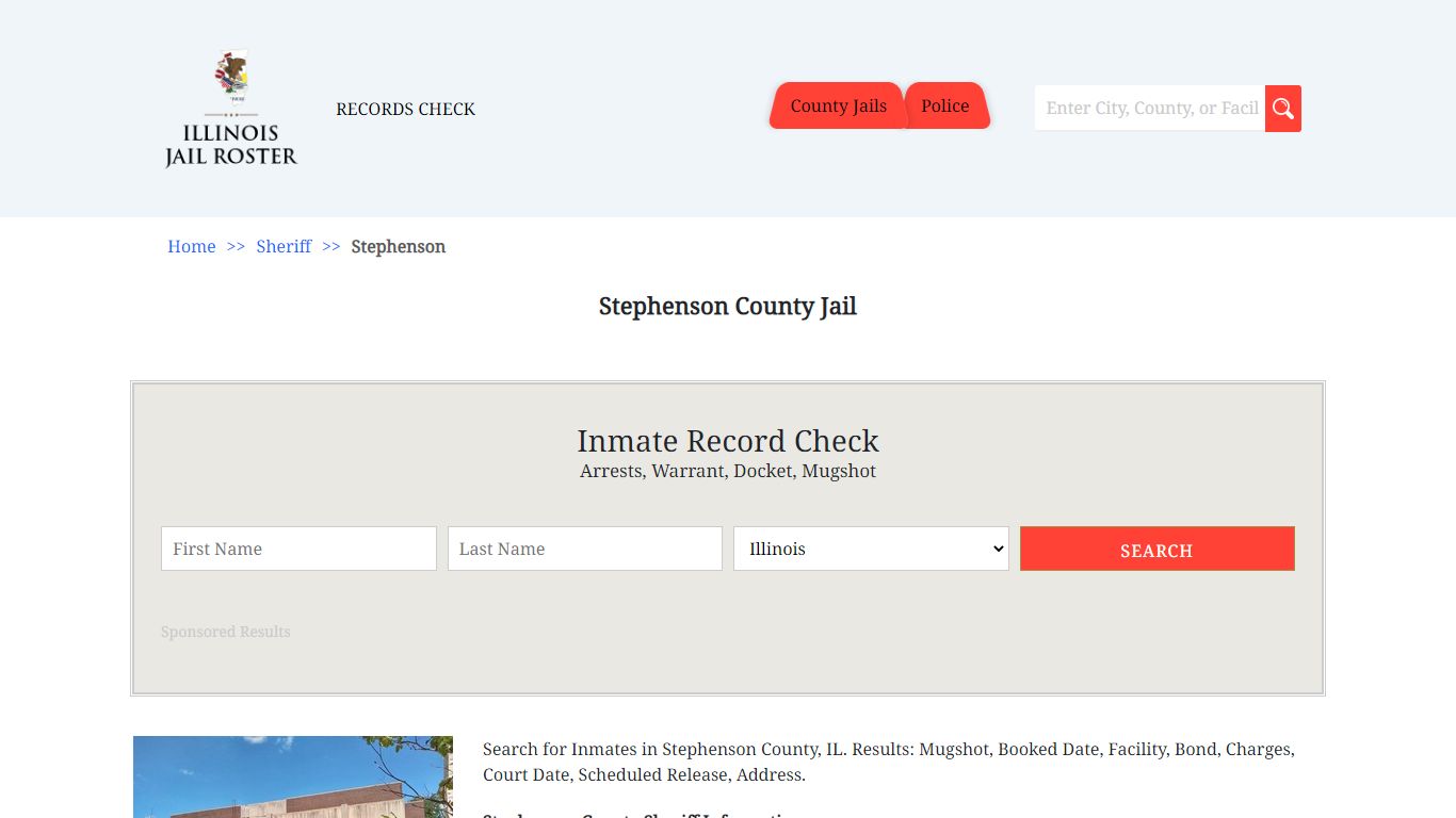 Stephenson County Jail - Jail Roster Search